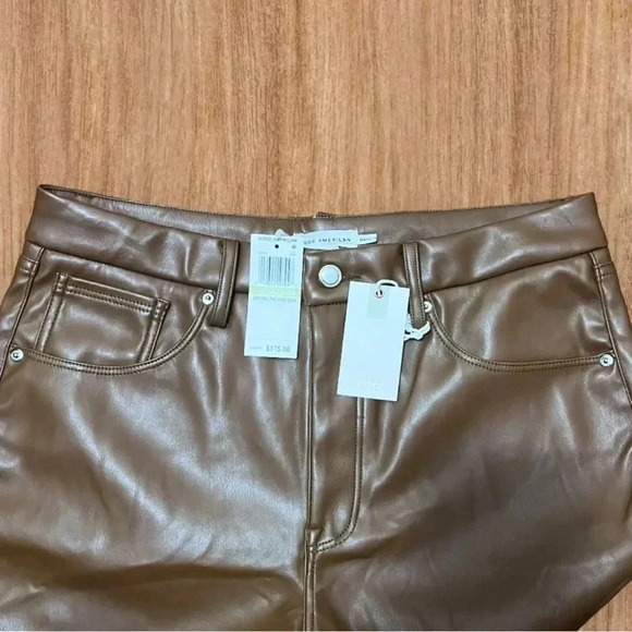 Size 14 Good American Faux Leather Pants - Better Than Leather Good Icon - Picture 7 of 12